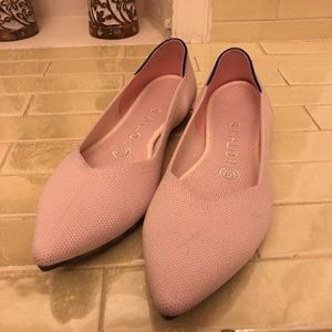 Rothy’s light pink ballet flats